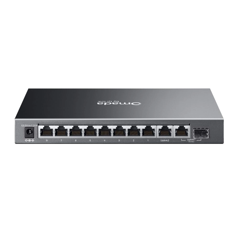 TP-Link Omada Easy Managed Switch 10 Ports Gigabit with 8 PoE+ Ports (8GE +1GE+ 1GE RJ45/SFP Combo port) ES210GP view 4